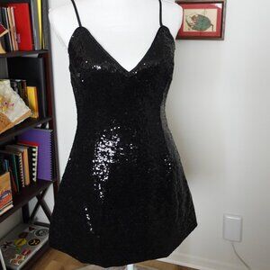 black sparkle mini dress